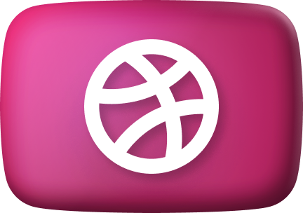 dribbble-3d-icon